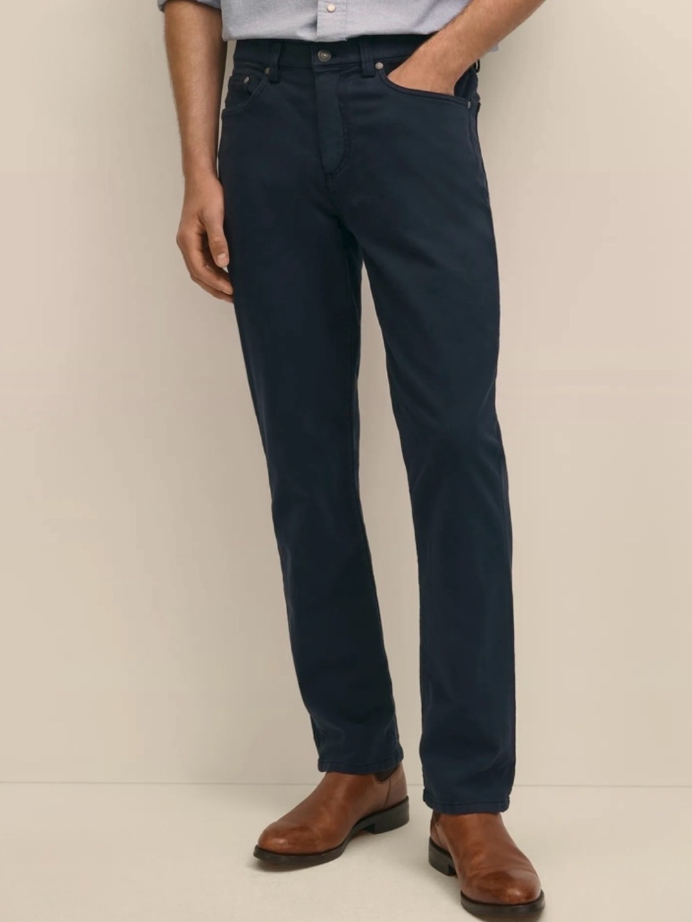 NWT Brooks Brothers Navy Blue Men's Chinos 32x32